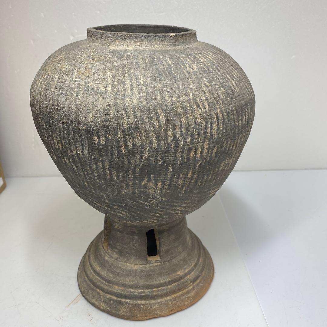 古代　韓国　新羅土器　高さ約23.5㎝　タカサ　東さ7-0304①