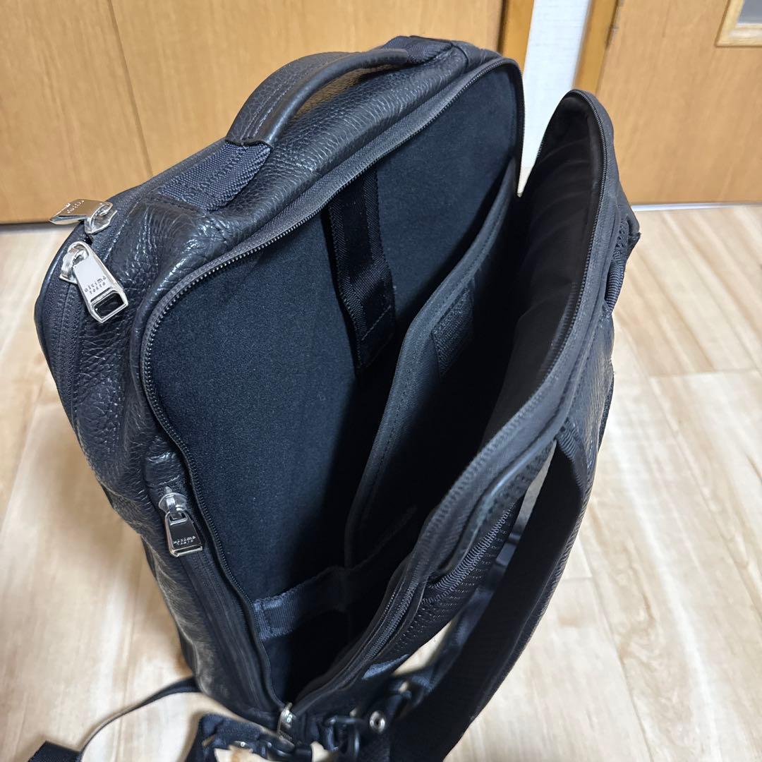ultima TOKYO／メンズ リュック／本革 シボ革 2Way 黒