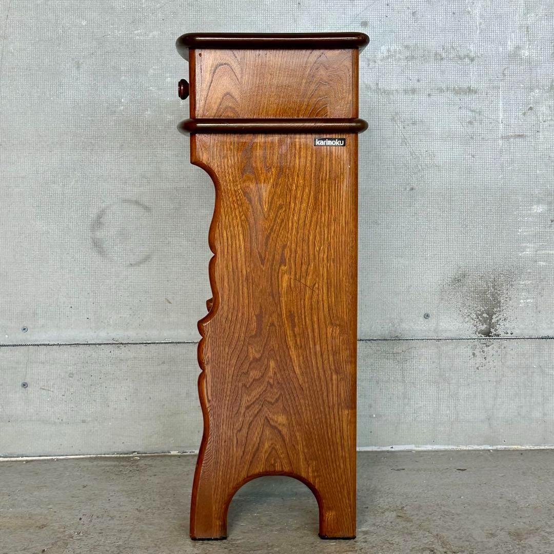 ☆70s☆ KarImoku カリモク電話台 サイドテーブル 花台 レトロ家具