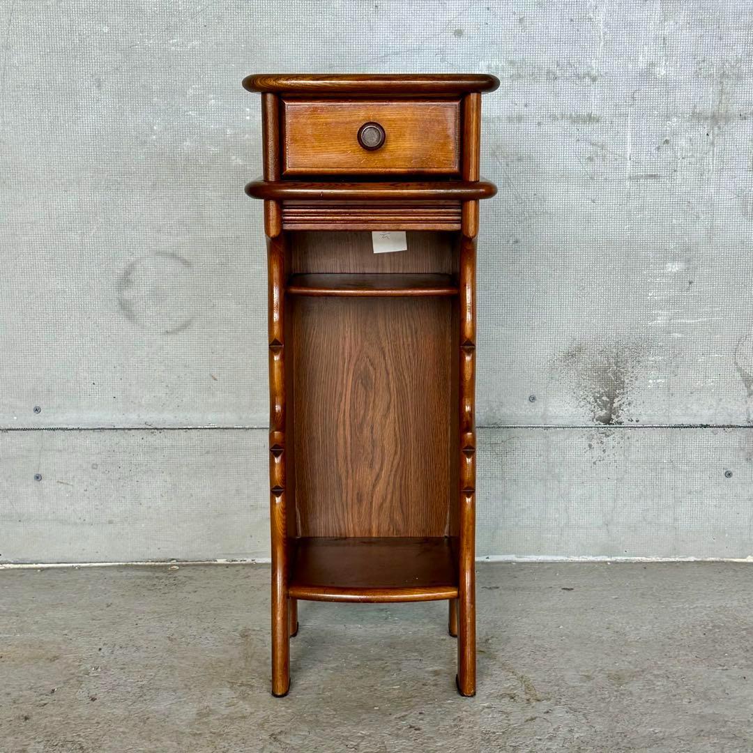 ☆70s☆ KarImoku カリモク電話台 サイドテーブル 花台 レトロ家具