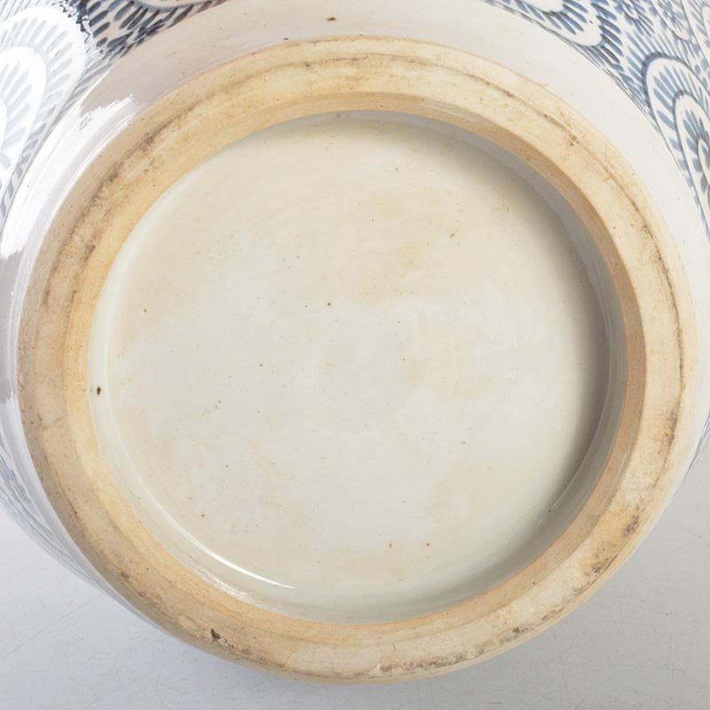 伊万里焼 古伊万里 染付 蛸唐草文 沈香壷 蓋物 飾壷 C 6047C