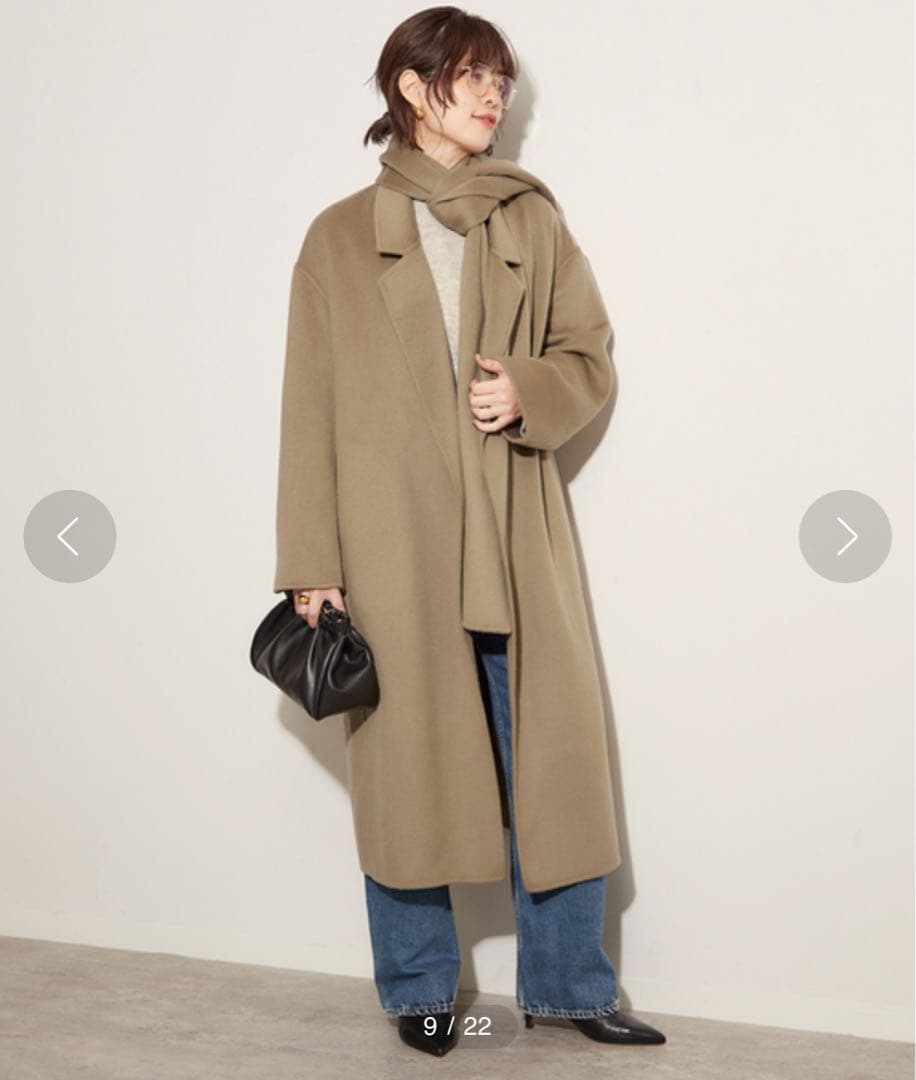 plage ハミルトン ストールコート 36 ベージュ カーキ 2024 - メルカリ