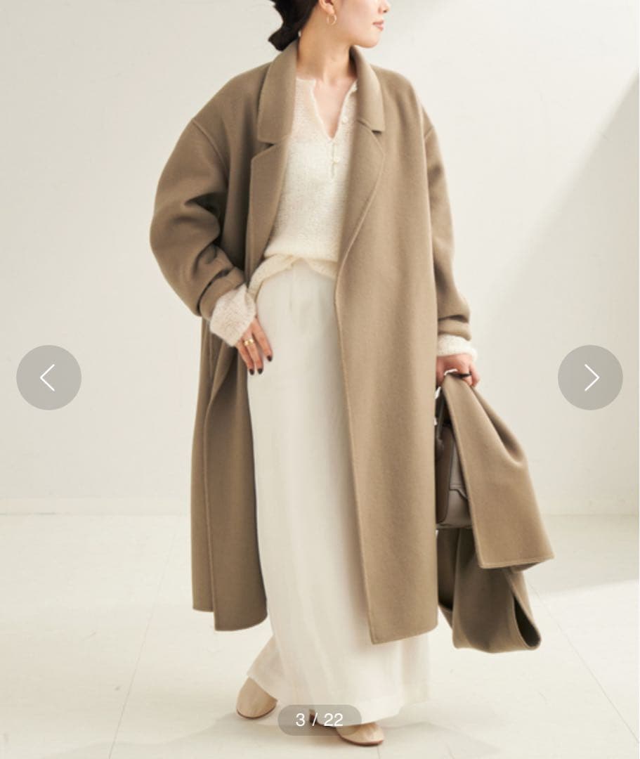 plage ハミルトン ストールコート 36 ベージュ カーキ 2024 - メルカリ