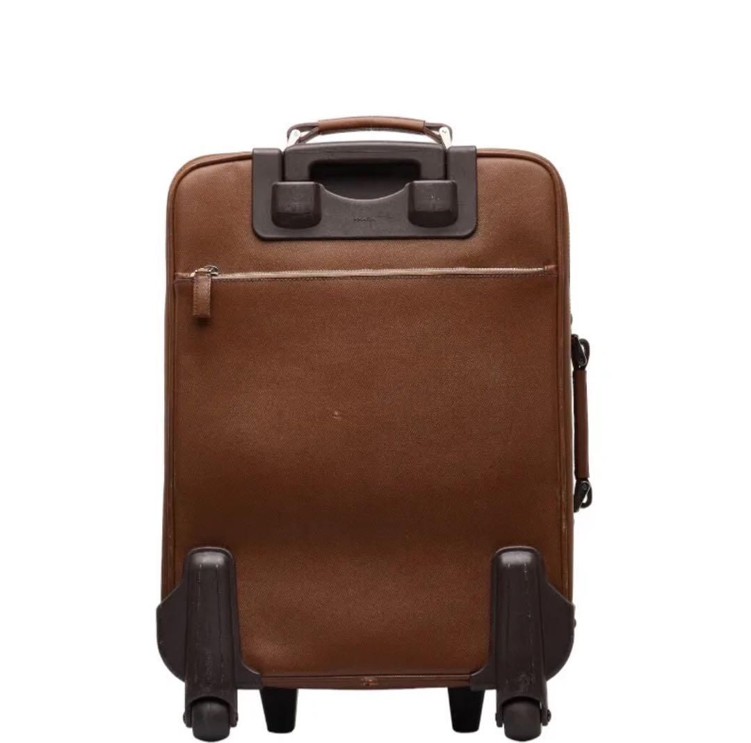 プラダPRADA 三角ロゴ サフィアーノ キャリーケース ブラウン