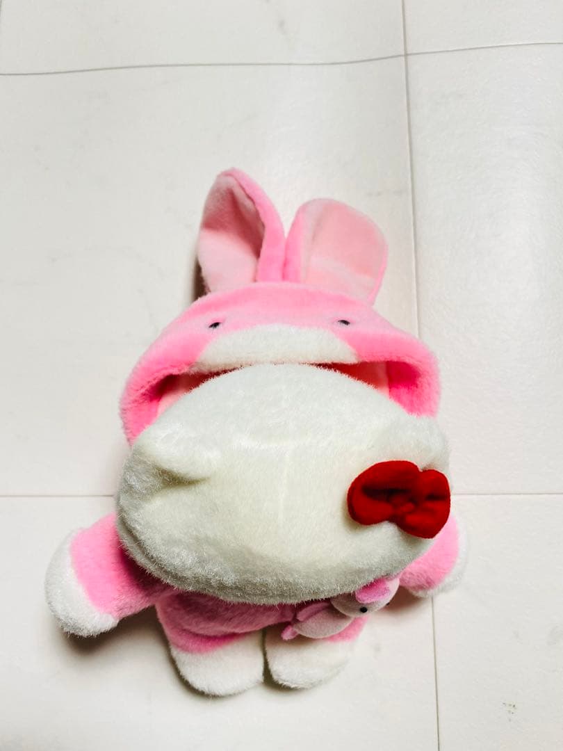 ☆平成レトロ☆ ハローキティ ぬいぐるみ うさぎの着ぐるみ レア 平成当時物