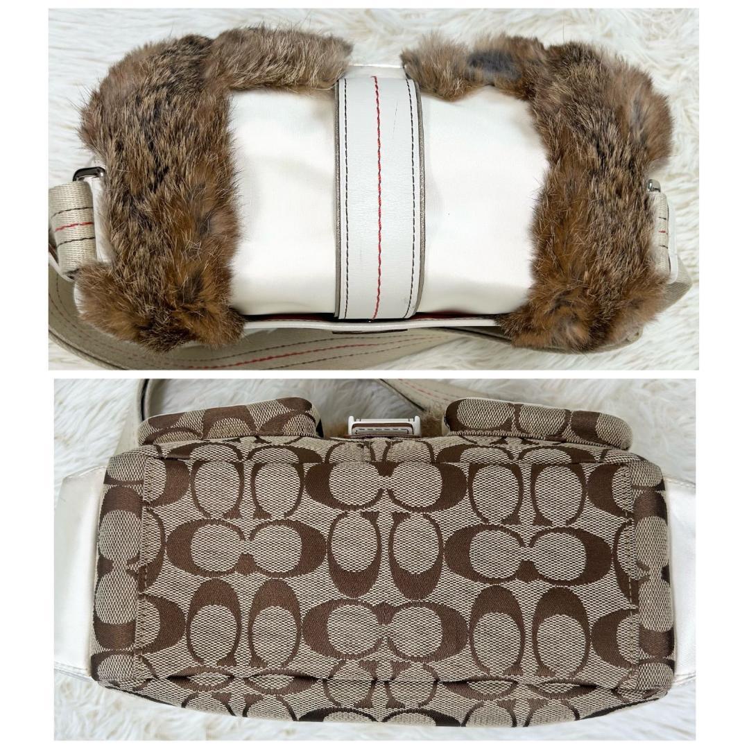 希少✨ COACH コーチ ソーホー ファー ワンショルダーバッグ キャンバス