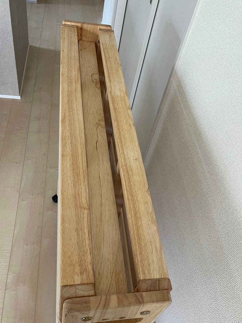 中居木工 2022/5 製造 折りたたみ式ひのきすのこベッド ライトブラウン