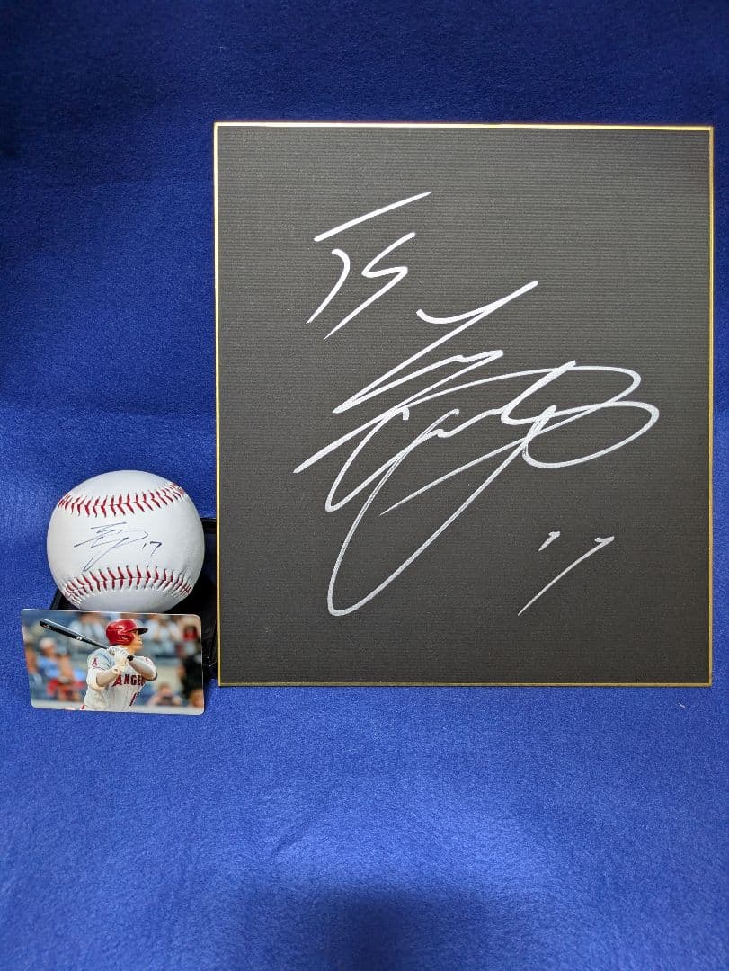 メジャーリーガー！大谷翔平選手☆直筆サイン色紙＆ボールセット