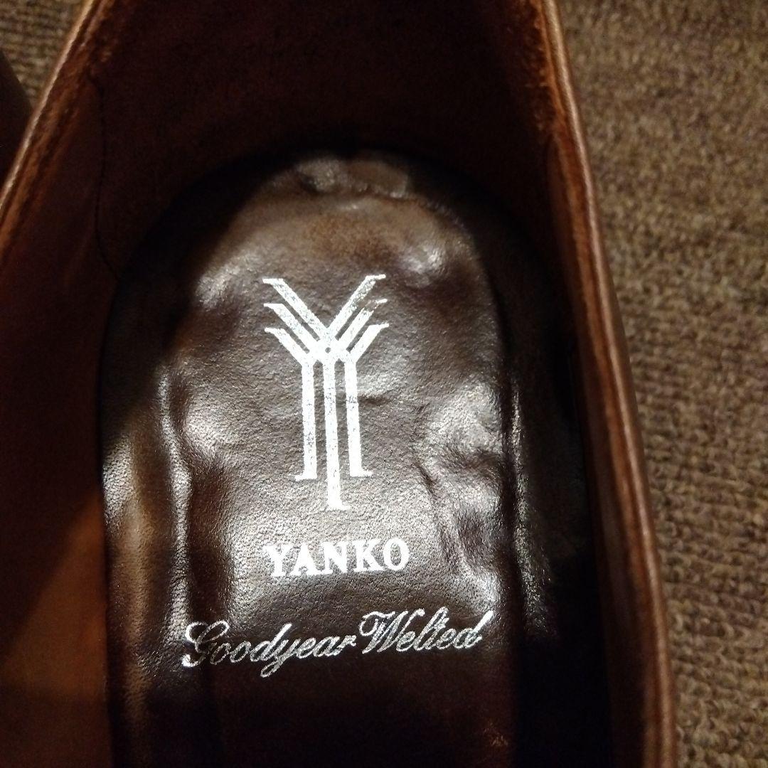 ヤンコ　YANKO　ダブルモンクストラップ　タバコブラウン　UK8　27.0cm