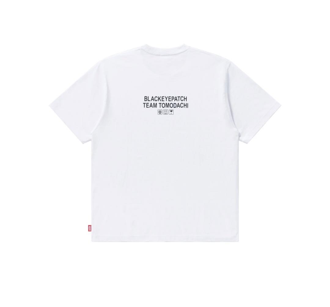 ブラックアイパッチ x チーム友達 ラベル ラインストーン Tシャツ