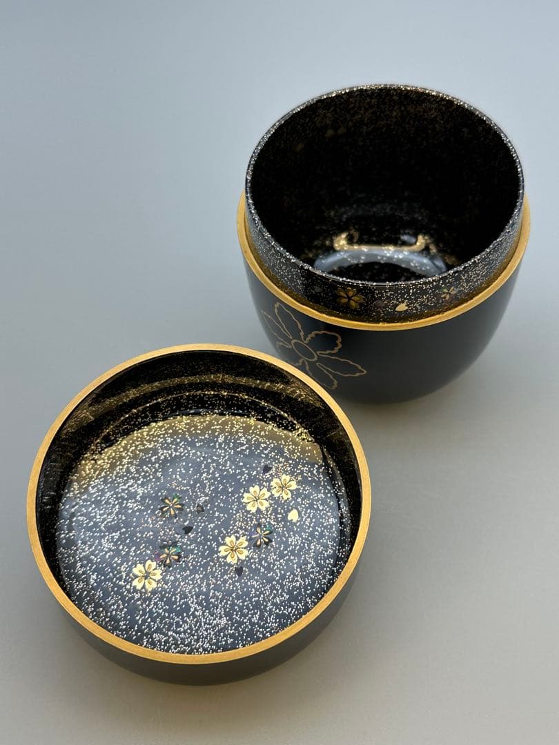 茶道具 棗 難波仁斎 雪月花 蒔絵