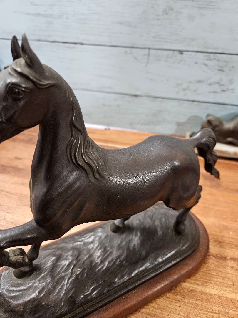 後藤貞行 在銘 馬の銅像 ブロンズ像 置物 錦馬 オブジェ 彫刻 美術品