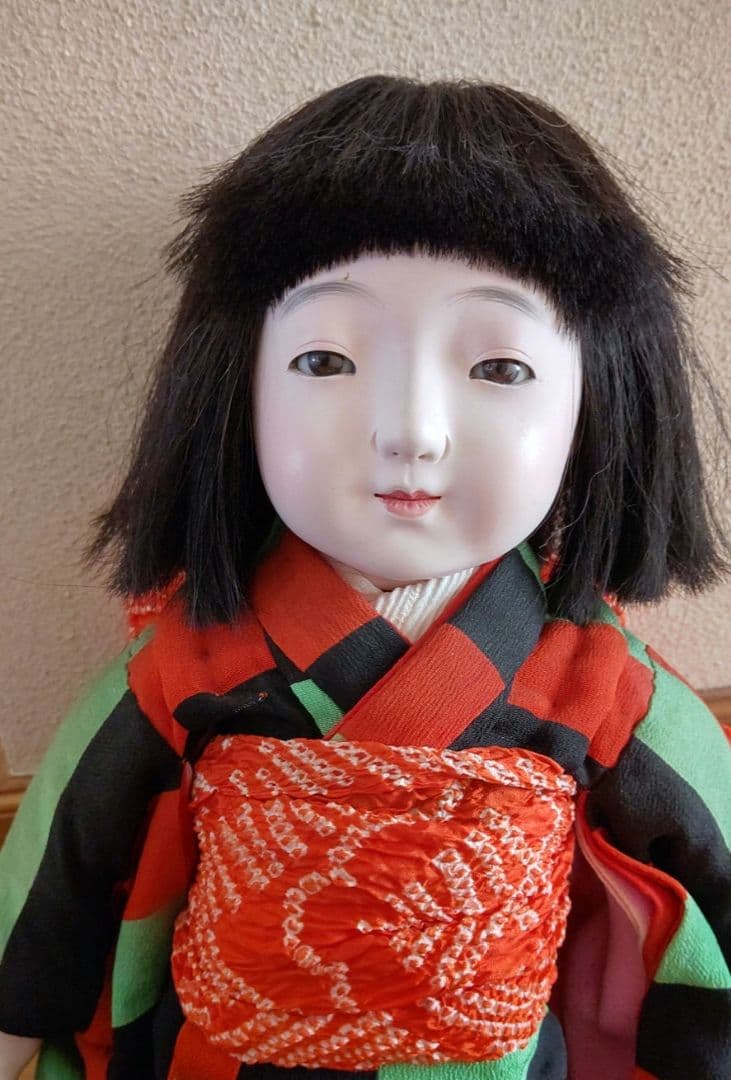 樫村瑞観 市松人形 42cm 昭和初期 アンティーク ほまれ人形 自由人形