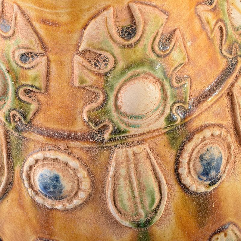 中国 唐三彩 蓋壷 飾壷 C R8561H