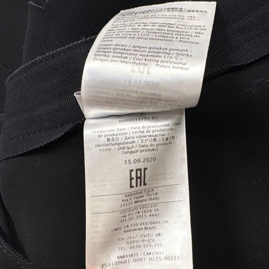 RED VALENTINO スカラップスカート　フレア　ブラック　48