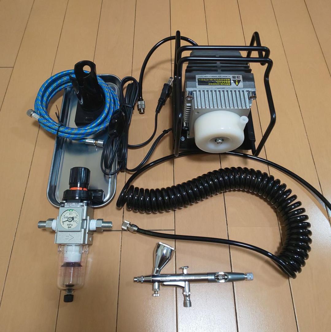 リニアコンプレッサーL5 RAYWOOD エアブラシ SMC製レギュレーター