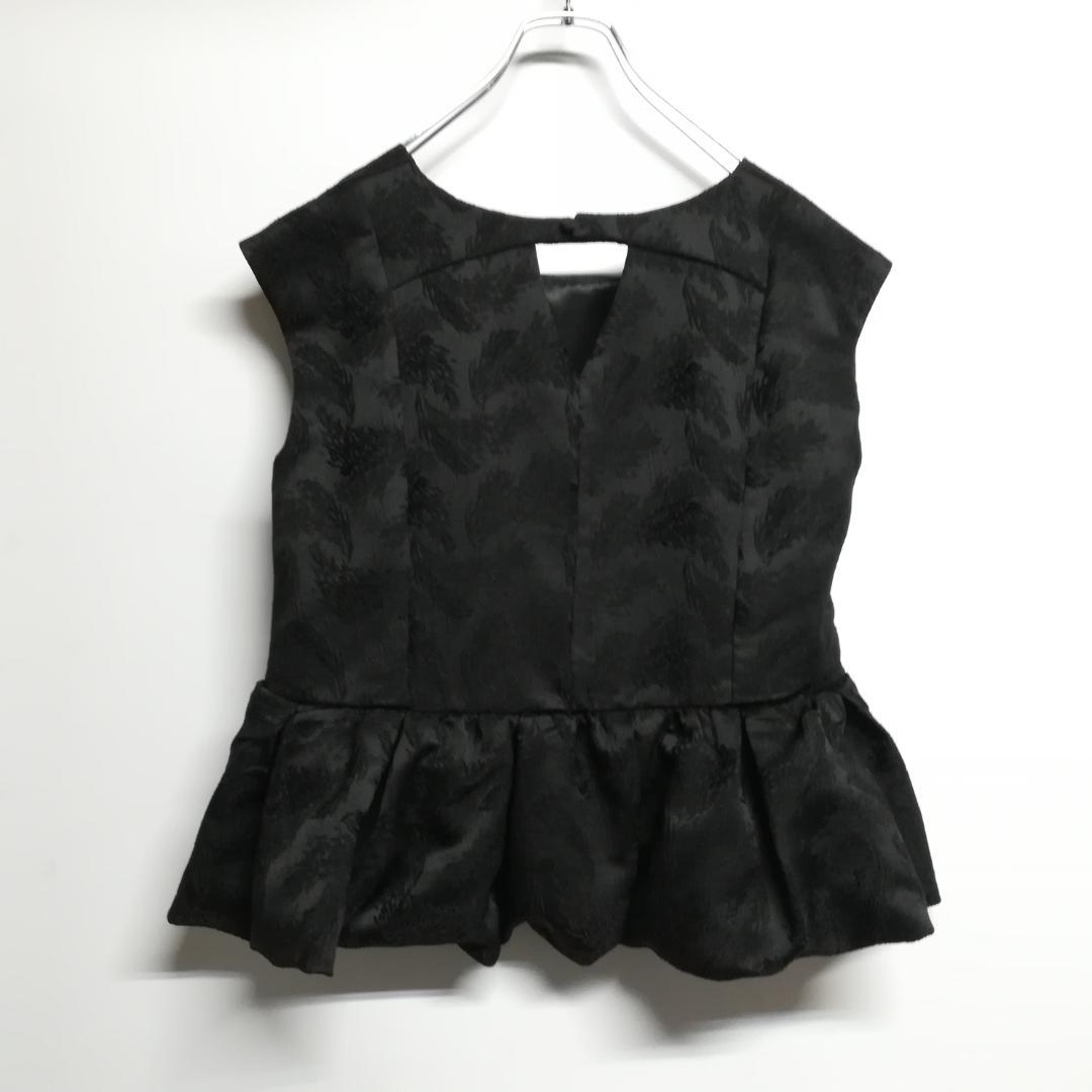 niana ペプラムセットアップドレス ワイドパンツ ブラック L 大きいサイズ