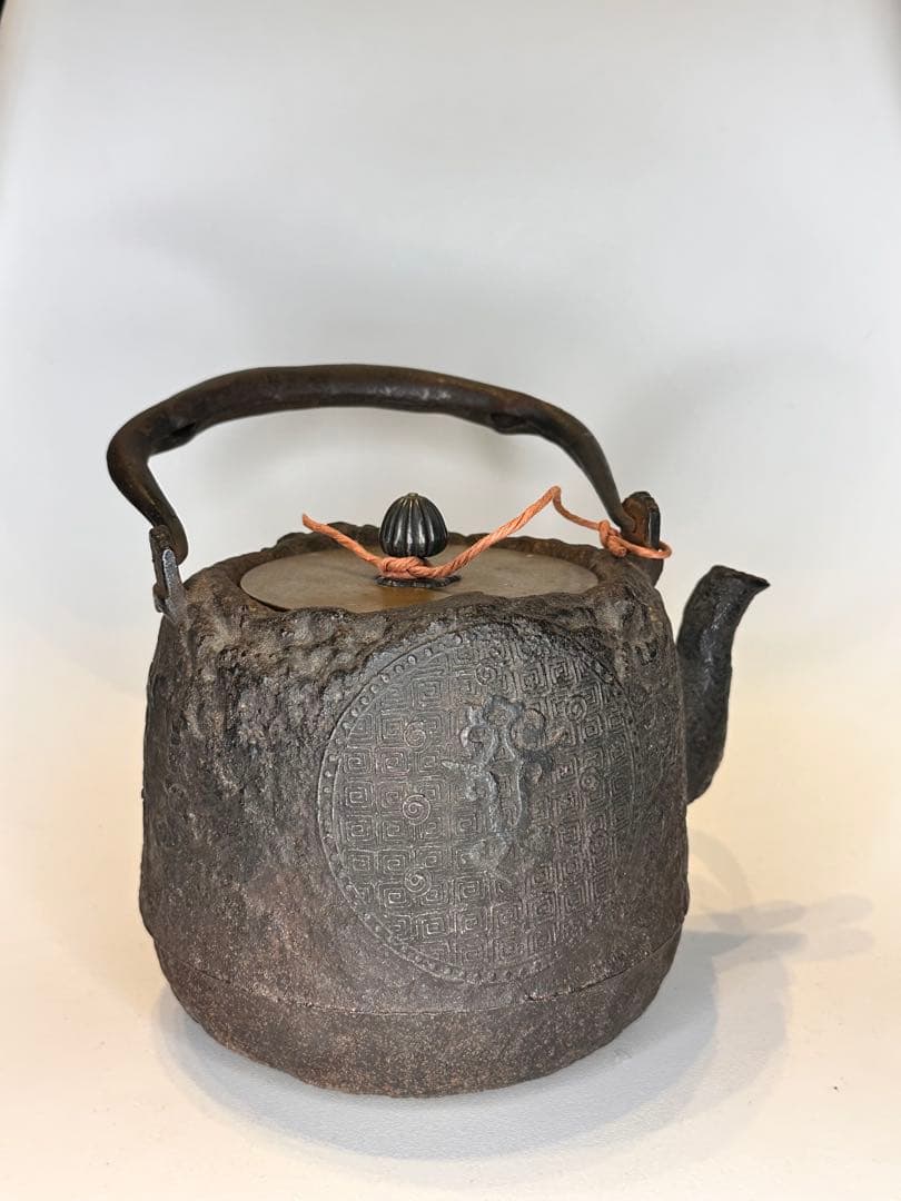 希少！龍文堂造！ 鬼あられ 鬼霰 鉄瓶 鐵器 鉄器 茶道具 茶器 骨董品