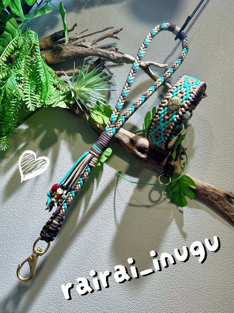 オーダー出品　ショートリード　ハーフチョーク　首輪 810756d35e03f8a52346f124513f1c