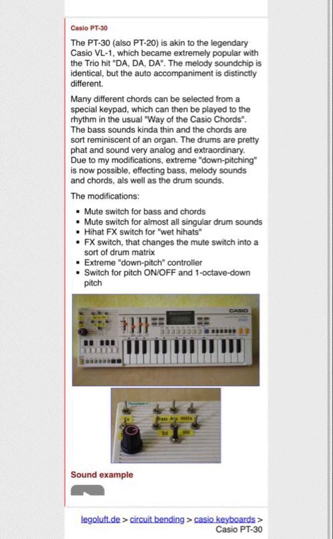 Casio PT-30☆セミアナログ式シンセサイザー☆1983年☆昭和レトロ☆