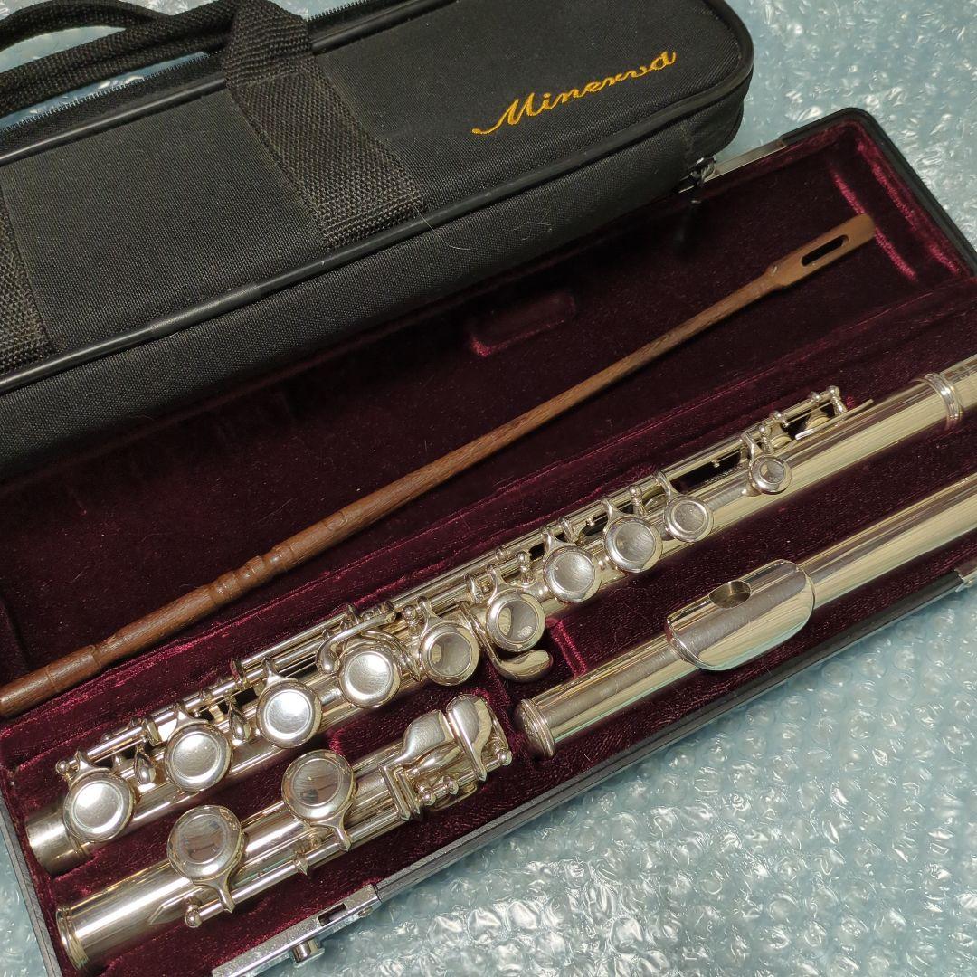 Minerva JFL-511EⅡ フルート 本体 ケース・バッグ・掃除棒付き