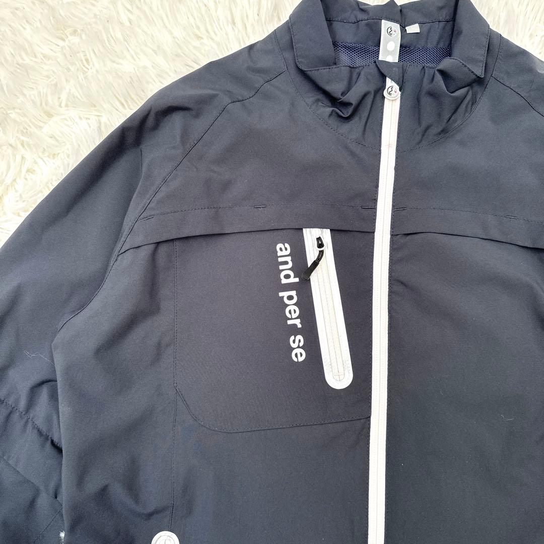 and per se アンパスィ　レインウェア　ゴルフ　ジャケット　2WAY L