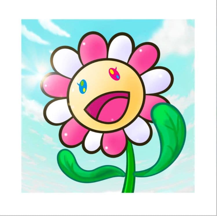 村上隆 Murakami.Flower #0085「笑顔の女の子」ED100 - メルカリ