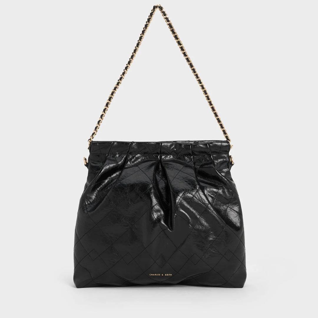 【新品未使用】 ドゥオ ブレードチェーンハンドルホーボーバッグ ブラック