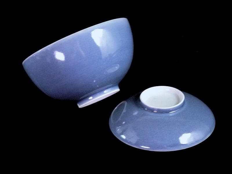 古伊万里 薄瑠璃 蓋茶碗 江戸期 E380AS-CHs