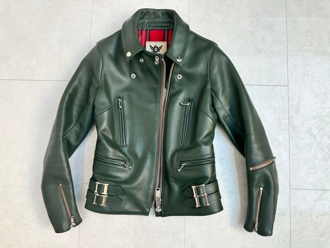 666 ライダース サイズ32 超美品 レディース ディープグリーン - メルカリ