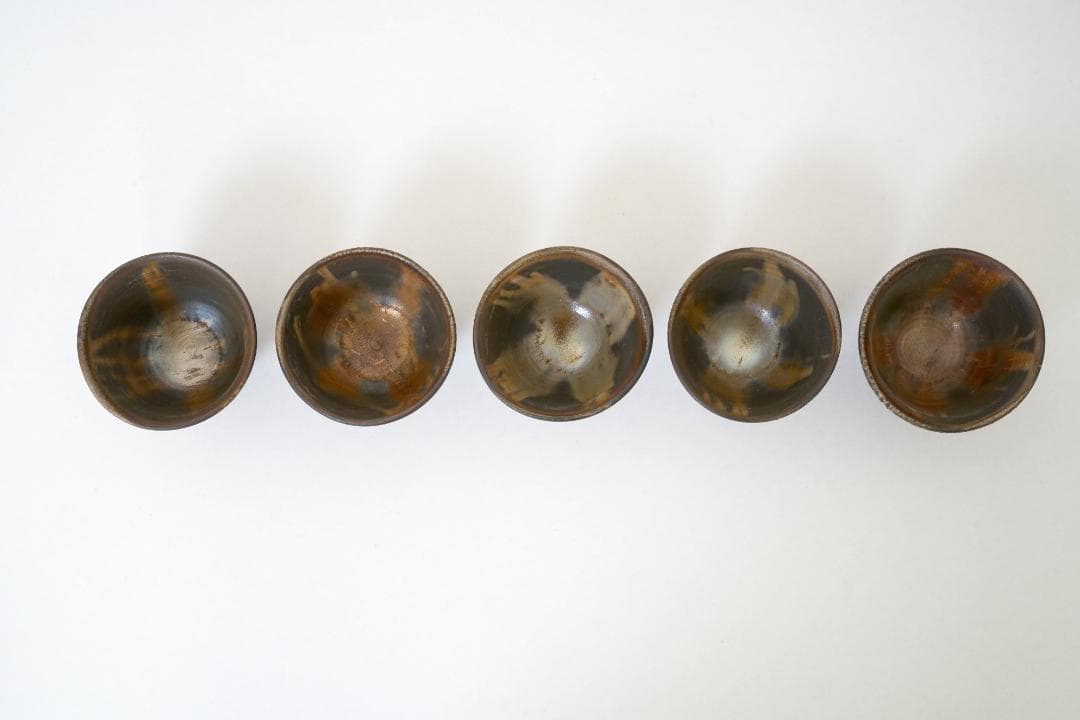 備前焼　茶器一式　急須　湯冷まし　湯のみ5客　木箱　未使用品