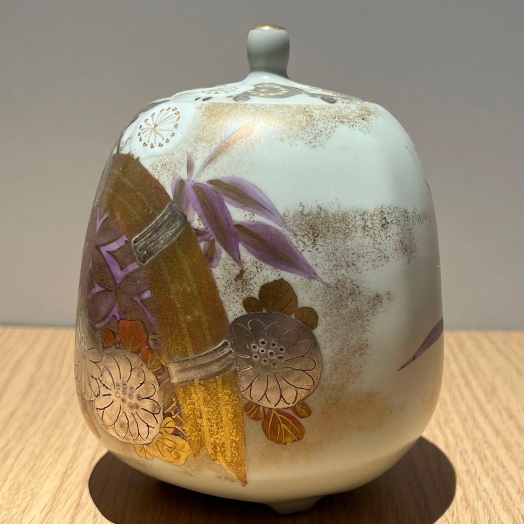 清水焼平安瑞光窯土谷稔四君子香炉