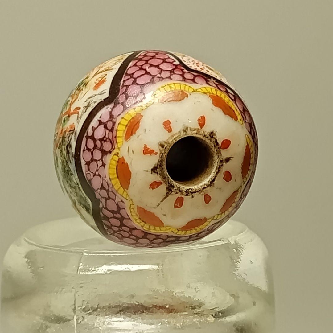 色絵磁器細密緒締め玉