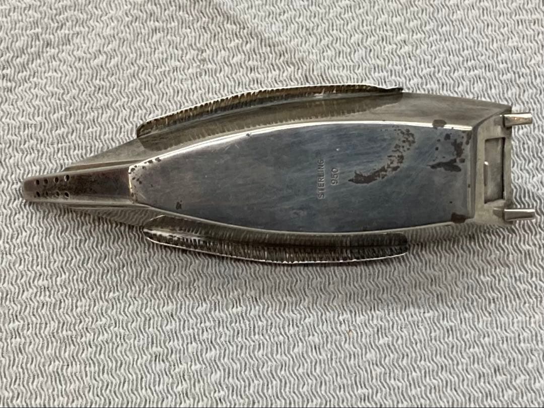 B357s 船形塩入れ　ソルトシェイカー　STERLING950 銀　調味料