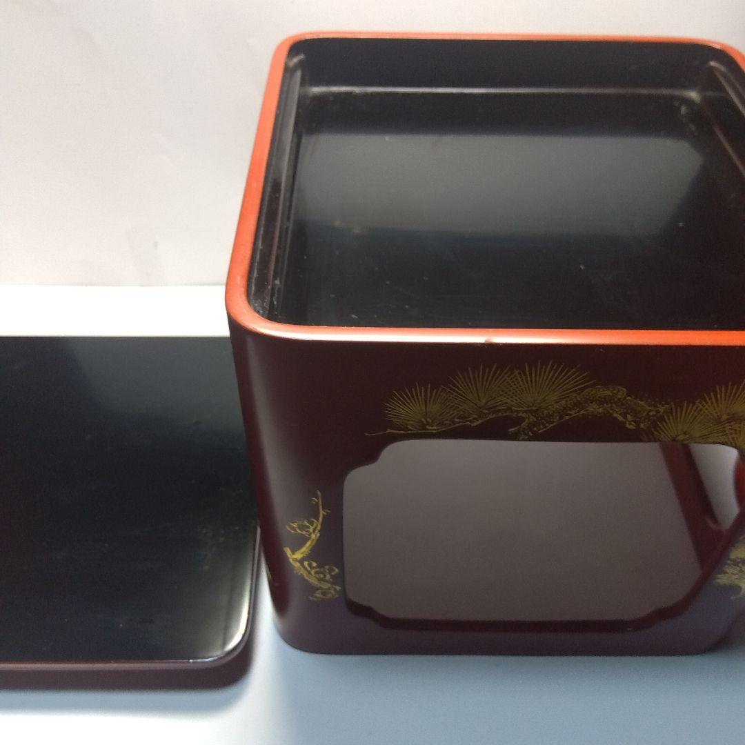 輪島塗 漆器三ッ組盃 沈金 虎の図 在銘 松竹梅 天然木 当日物 美品