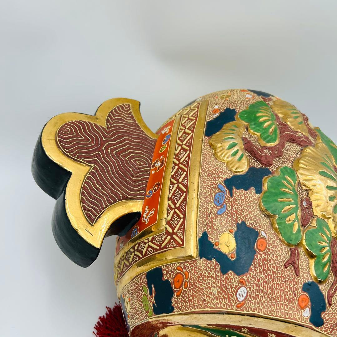 九谷焼 打ち出の小槌 縁起物 色絵 金彩 派手 正月飾り物 開運 金運 招福】