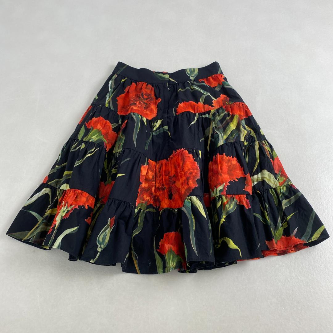ドルチェアンドガッバーナ　スカート　花柄　フレア　DOLCE&GABBANA