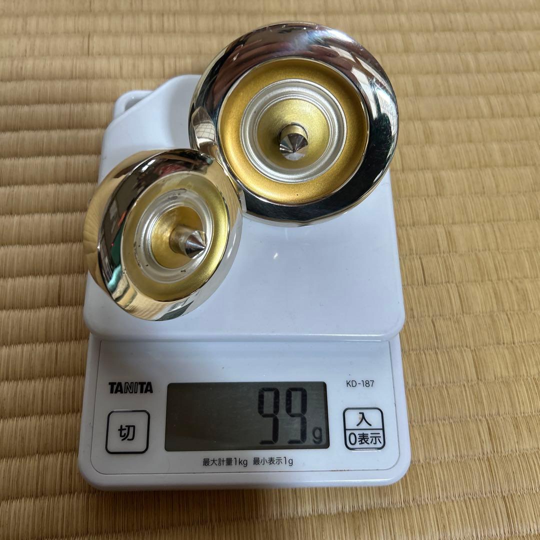 金工家作 純銀製独楽置物 ガラスケース付駒の銀