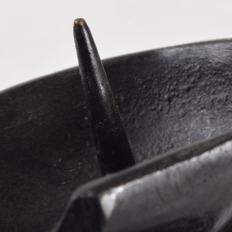 中国　古銅　唐銅　燭台　在銘　V　R9164