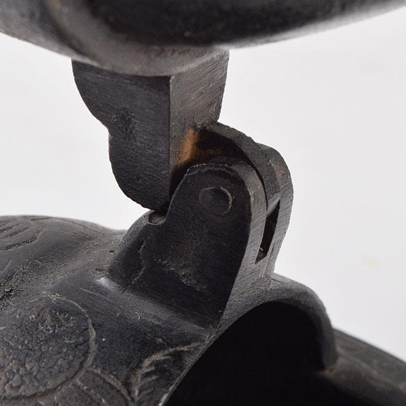 中国　古銅　唐銅　燭台　在銘　V　R9164