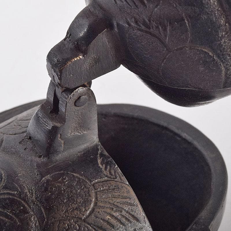 中国　古銅　唐銅　燭台　在銘　V　R9164