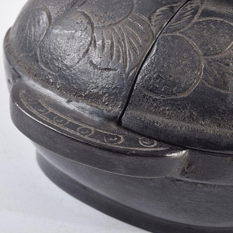 中国　古銅　唐銅　燭台　在銘　V　R9164