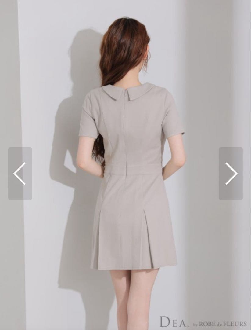 M キャバドレス/ ダブルボタン/ プリーツ/ フレア/ ジャケットドレス