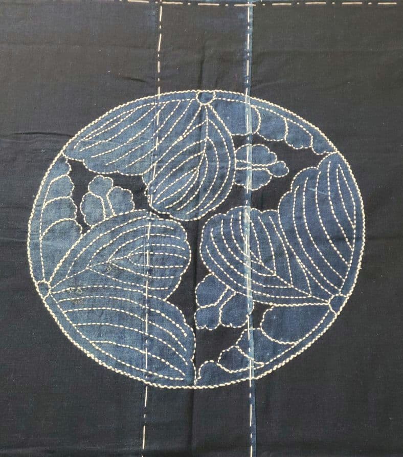 刺子 藍染め 古布 木綿 高級手芸品 108 × 174cm 壁掛け 上質 美品