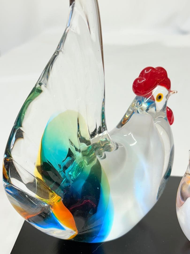 Multi Glass マルティグラス クリスタルガラス 猪 犬 鳥 干支 置物