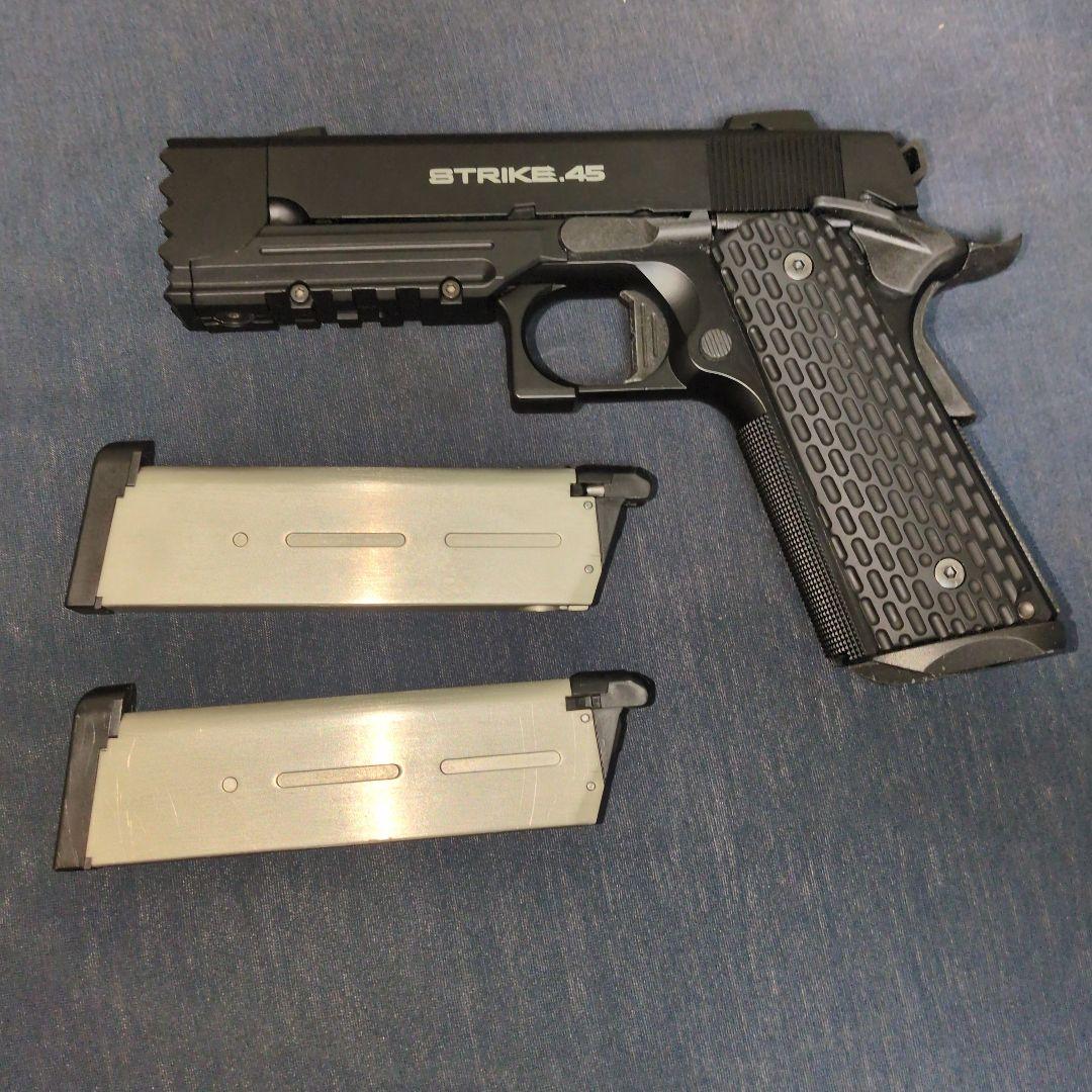 STRIKE .45 ガスブローバック ブラック 2マガジン付き