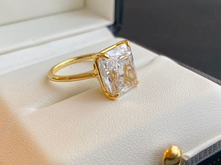 pain特注最高級人工ダイヤモンドラディアントカットリング13号 sona