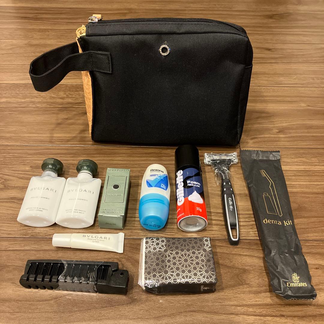 エミレーツ航空 ブルガリ ビジネスクラス アメニティキット ポーチ