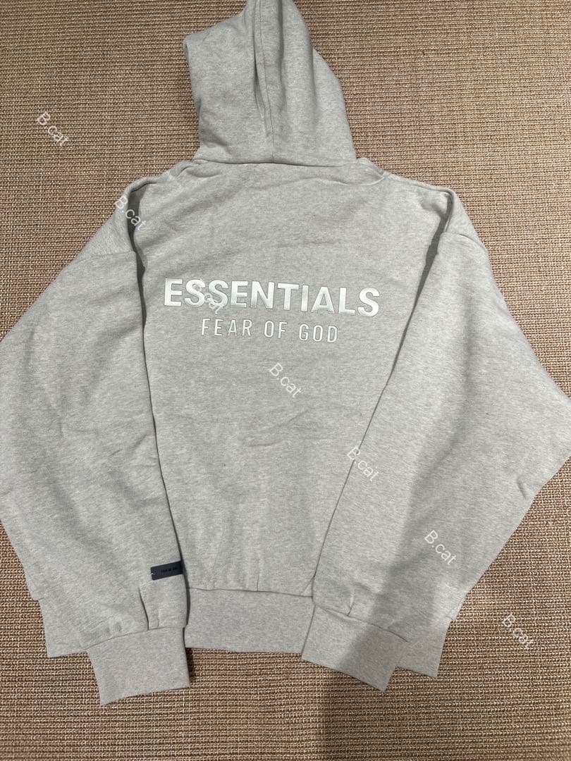 FEAR OF GOD ESSENTIALSジップアップ パーカー薄い灰色dye