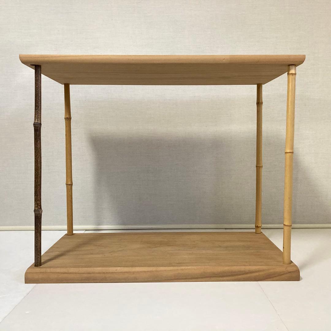 竹台子 行台子 東斉作 利休好 飾り棚 台 木製 組立式 和風 茶道具